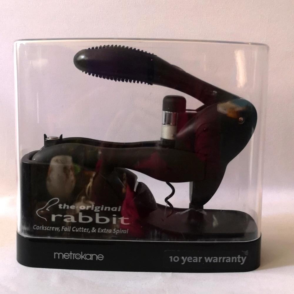 The Original Rabbit Corkscrew, Foil Cutter & Extra Spiral, 10 Year Warranty, New